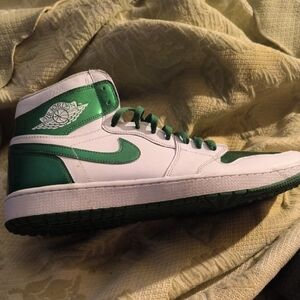 Jordan Men’s High-Top Sneaker - White & Green